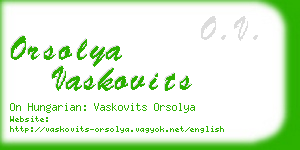 orsolya vaskovits business card